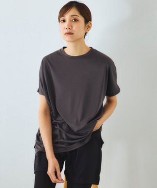 OP／FILA 【Kappa】半袖FITウェア３点セット水着 ダークグレー