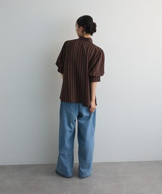 Green Parks ２ＷＡＹボウタイバルーンスリーブブラウス Brown