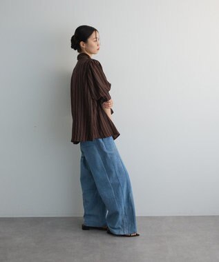 Green Parks ２ＷＡＹボウタイバルーンスリーブブラウス Brown