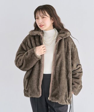 Green Parks ・Ｐｅｔｉｔ　Ｆｌｅｕｒ　ボトルネックリブニット Off White