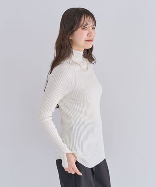 Green Parks ・Ｐｅｔｉｔ　Ｆｌｅｕｒ　ボトルネックリブニット Off White