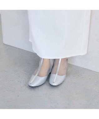 MODE ET JACOMO <noyau>ブロックヒールチュールブーツ シルバー