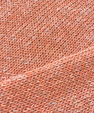 23区 【洗える】コットンルレックスリリー カラーニット オレンジミックス