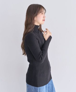 Green Parks ・Ｐｅｔｉｔ　Ｆｌｅｕｒ　ボトルネックリブニット Black