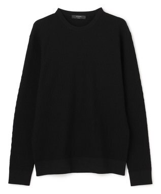 JOSEPH HOMME 【新柄】 ヴィスコースリンクス　クルーネックニット ブラック系