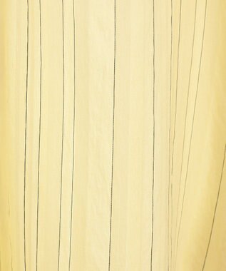 Green Parks ドロストネックシアーストライプチュニック Yellow