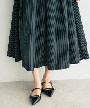 YECCA VECCA タックフレアスカート Dot