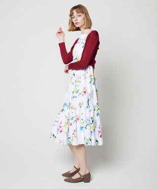 TOCCA 【接触冷感＆UVカット】【洗える】SQUARE BOLERO ボレロ ワイン系