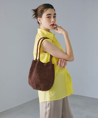 TOPKAPI 【TREASURE TOPKAPI】メタリック ラウンド トートバッグ ブロンズ