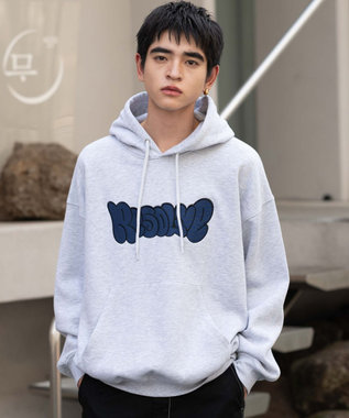 WEGO 【ユニセックス着用ITEM/SMLサイズ展開】グラフィックロゴプルパーカー