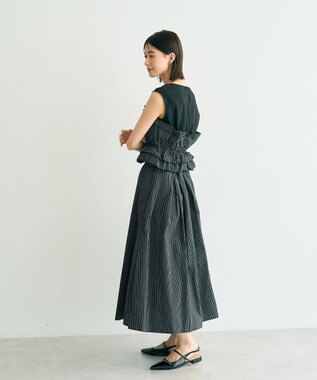 YECCA VECCA タックフレアスカート Dot