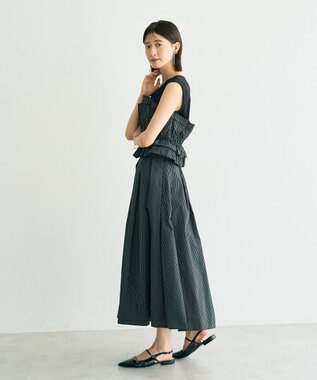 YECCA VECCA タックフレアスカート Dot