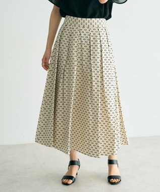 YECCA VECCA タックフレアスカート Dot