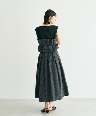 YECCA VECCA タックフレアスカート Dot