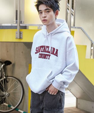 WEGO ワッペンロゴパーカー アッシュグレー