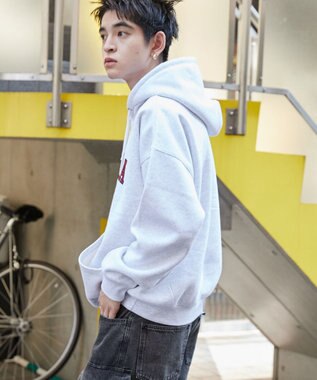 WEGO ワッペンロゴパーカー アッシュグレー