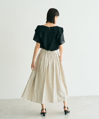 YECCA VECCA タックフレアスカート Dot