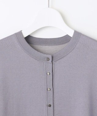 自由区 L 【アンサンブル対応】アセテートコットン カーディガン モーヴ