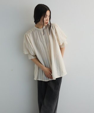 Green Parks ２ＷＡＹボウタイバルーンスリーブブラウス Off White