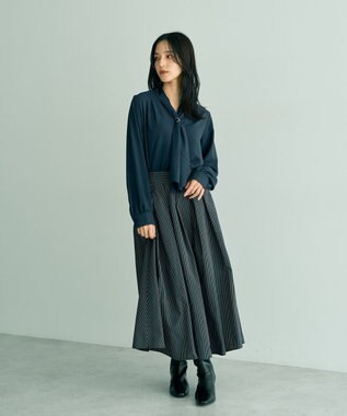 YECCA VECCA タックフレアスカート Dot