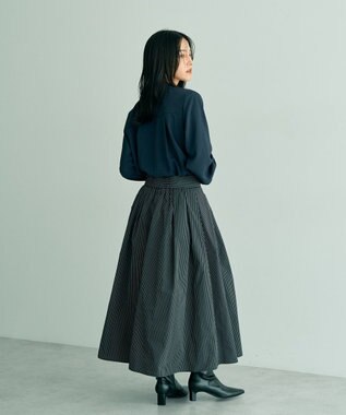 YECCA VECCA タックフレアスカート Dot