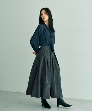 YECCA VECCA タックフレアスカート Dot