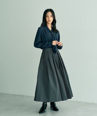 YECCA VECCA タックフレアスカート Dot