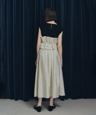 YECCA VECCA タックフレアスカート Dot