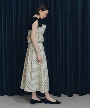 YECCA VECCA タックフレアスカート Dot