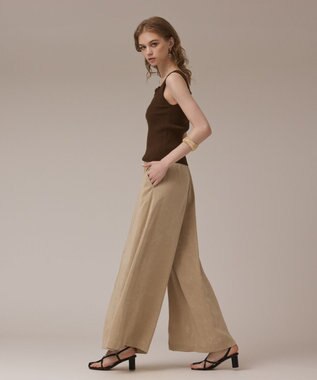 GRACE CONTINENTAL フィブリルイージーパンツ ベージュ