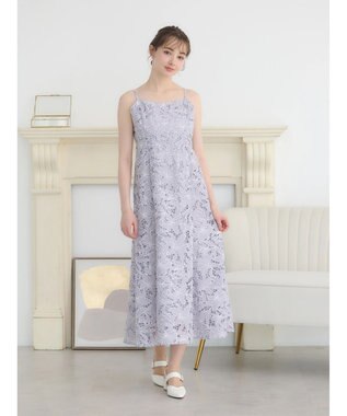 earth music&ecology ＳＥＴ２点　シアーブラウス＋レースキャミワンピース Lavender