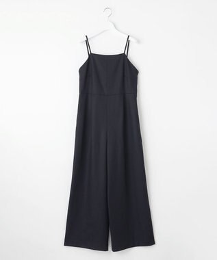 自由区 L 【洗える】ウォッシャブルウールサキソニー コンビネゾン ネイビー