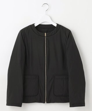 自由区 【カタログ掲載】ライトダウンリバーシブルノーカラー ジャケット ブラック