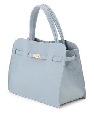 23区 ベルト付き 2WAY トートバッグ サックスブルー系