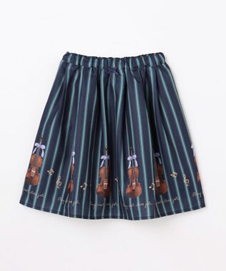 ANY KIDS メロディスカート ネイビー×バイオリン
