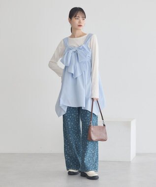 earth music&ecology チェーンリブホルターネックプルオーバー Ivory