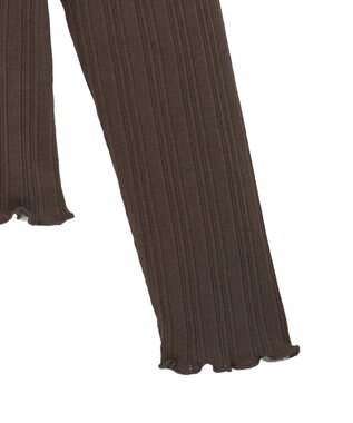 earth music&ecology チェーンリブホルターネックプルオーバー Brown