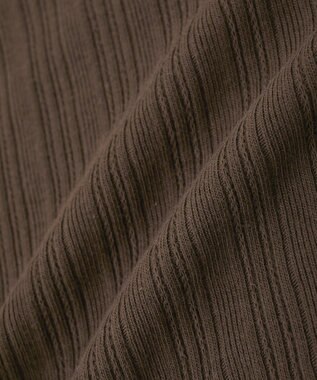 earth music&ecology チェーンリブホルターネックプルオーバー Brown