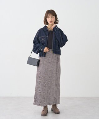 earth music&ecology チェーンリブホルターネックプルオーバー Black