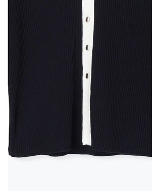 Te chichi リブVネックカーディガン ネイビー