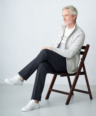 JOSEPH ABBOUD 【カラー豊富】人気！ウエストも伸びる！ オーガニックストレッチパンツ グレー系