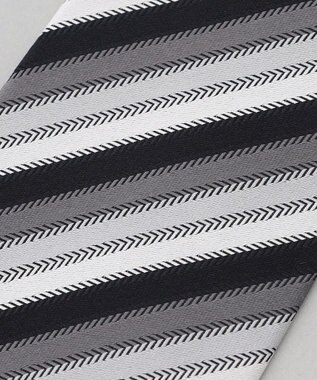 GOTAIRIKU 【WEAR BLACK】フォーマル用_ストライプ ネクタイ ブラック系1