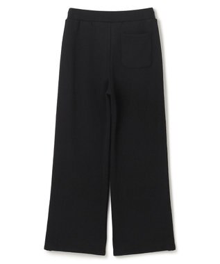 BEIGE， 【BEIGE,ecru/WEB限定・洗える】LOOP BACK / コットンワイドストレートパンツ Black