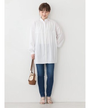 AMERICAN HOLIC サラックール／ＵＶカットフリルシャツチュニック Off White