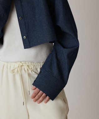 GRACE CONTINENTAL タックスリーブデニムシャツ インディゴ