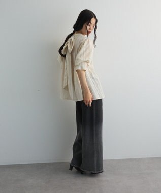 Green Parks ２ＷＡＹボウタイバルーンスリーブブラウス Off White
