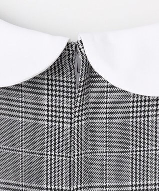 ANY KIDS 襟付き リボン 長袖ワンピース グレンチェック