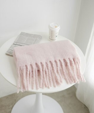 WEGO ワイドフリンジストール ライトピンク