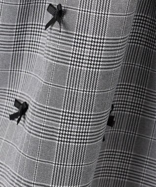 ANY KIDS 襟付き リボン 長袖ワンピース グレンチェック