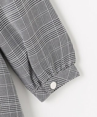 ANY KIDS 襟付き リボン 長袖ワンピース グレンチェック